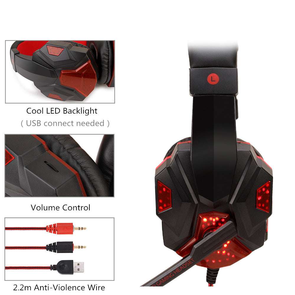 Wired Gaming Headset with Mic – Luminous, PS4 Compatible, 7.1 Surround Options
