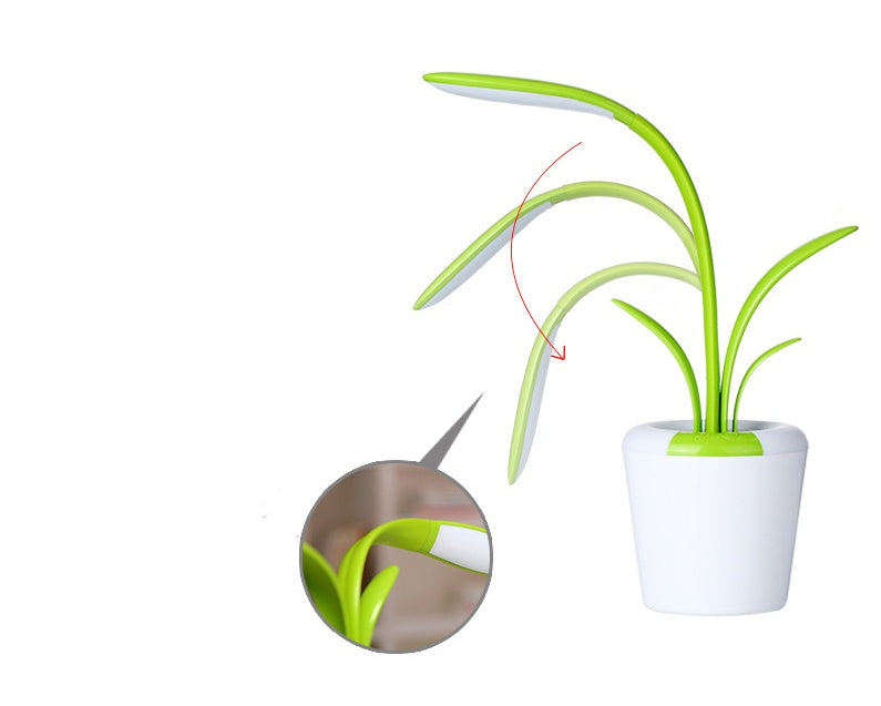 LED lamp with plant design on a white background