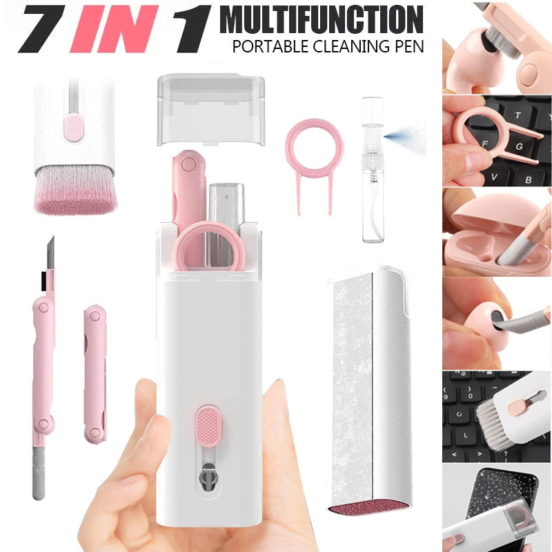 7-in-1 Laptop, Keyboard & Earbuds Cleaning Kit with Screen Cleaner