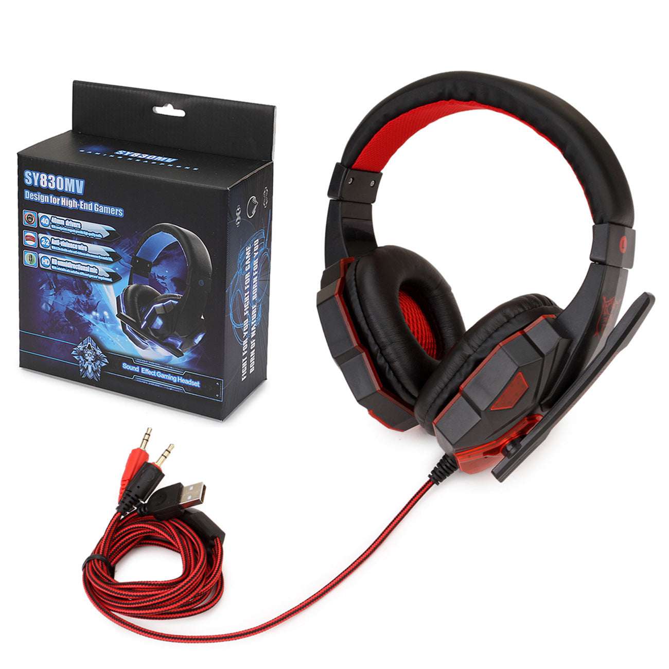 Wired Gaming Headset with Mic – Luminous, PS4 Compatible, 7.1 Surround Options