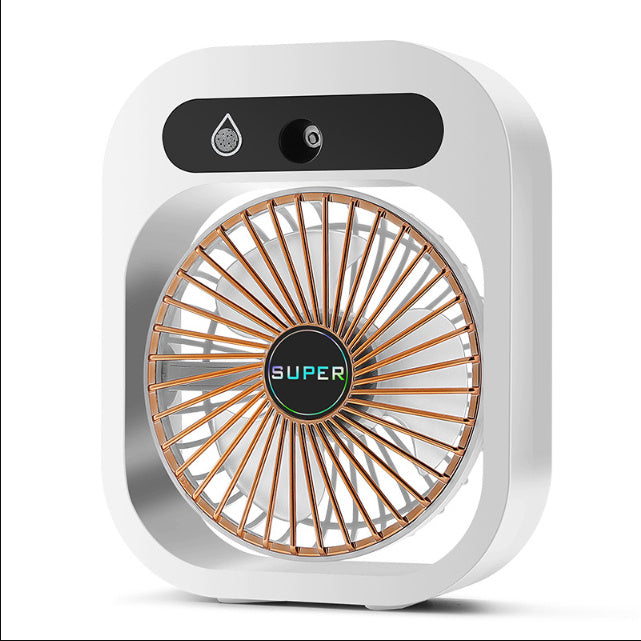 Portable USB Misting Fan & Air Cooler – Rechargeable Desk Humidifier with 3 Speeds