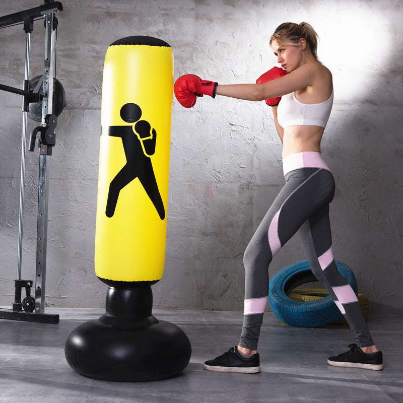 Fitness Inflatable Boxing Column Sandbag Vertical Venting Toy