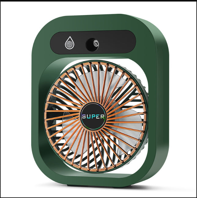 Portable USB Misting Fan & Air Cooler – Rechargeable Desk Humidifier with 3 Speeds
