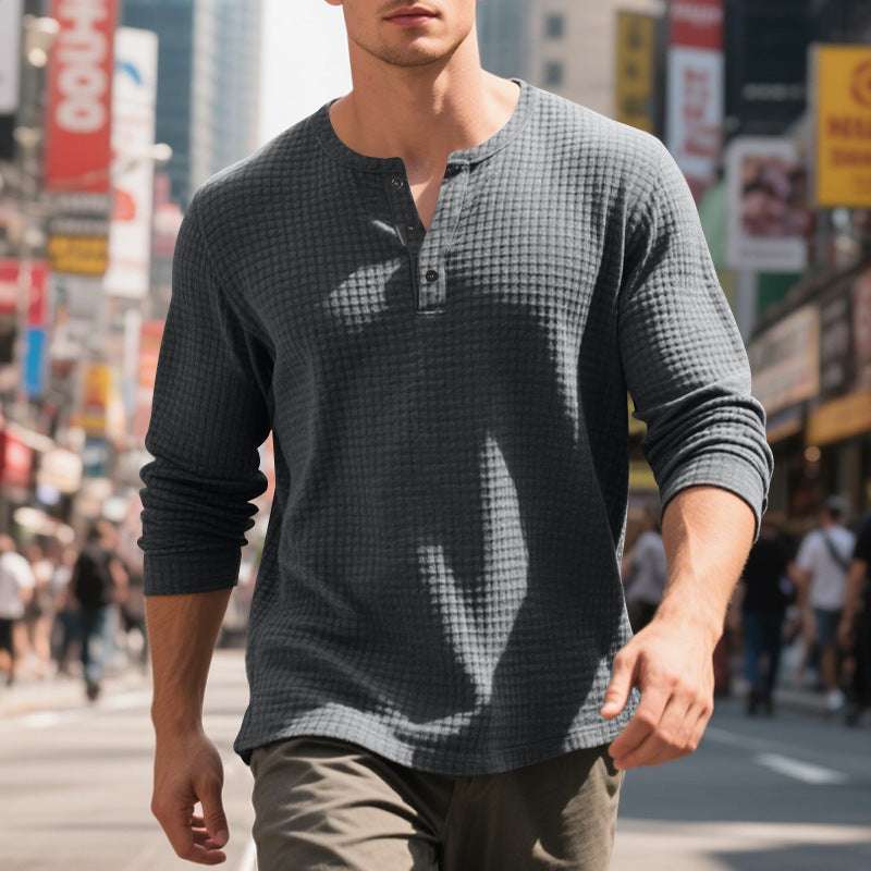 Henry Long Sleeve Retro Bottoming T-shirt