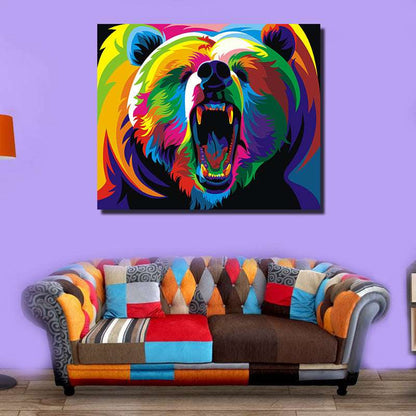 Animal Canvas Wall Art – Frameless Oil Painting Print