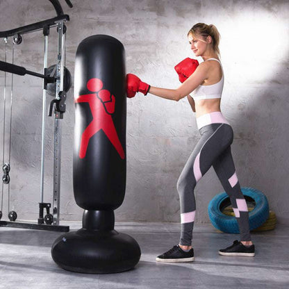 Fitness Inflatable Boxing Column Sandbag Vertical Venting Toy