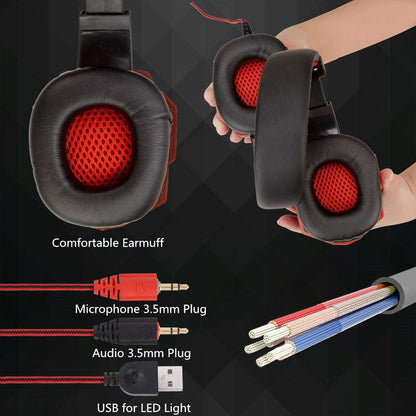 Wired Gaming Headset with Mic – Luminous, PS4 Compatible, 7.1 Surround Options
