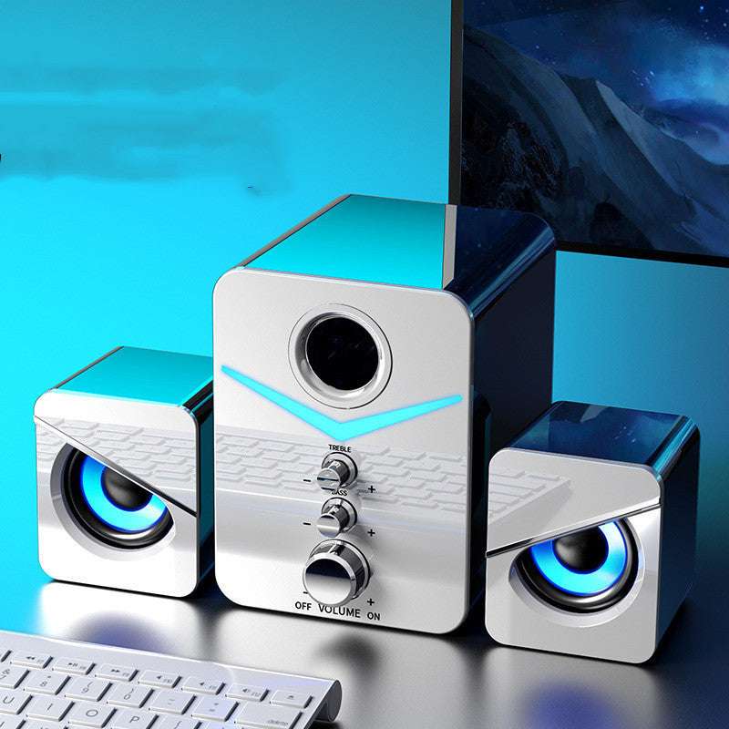 LED Stereo Speakers with Heavy Bass – Hi-Fi 3D Sound, USB Powered, Wired & Bluetooth Options