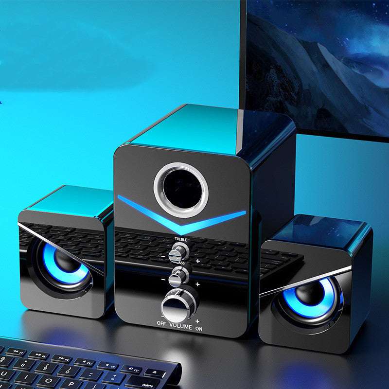 LED Stereo Speakers with Heavy Bass – Hi-Fi 3D Sound, USB Powered, Wired & Bluetooth Options