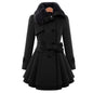 Women’s Woolen Coat – Thick Winter Jacket in Classic Solid Colors
