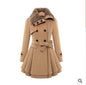 Women’s Woolen Coat – Thick Winter Jacket in Classic Solid Colors
