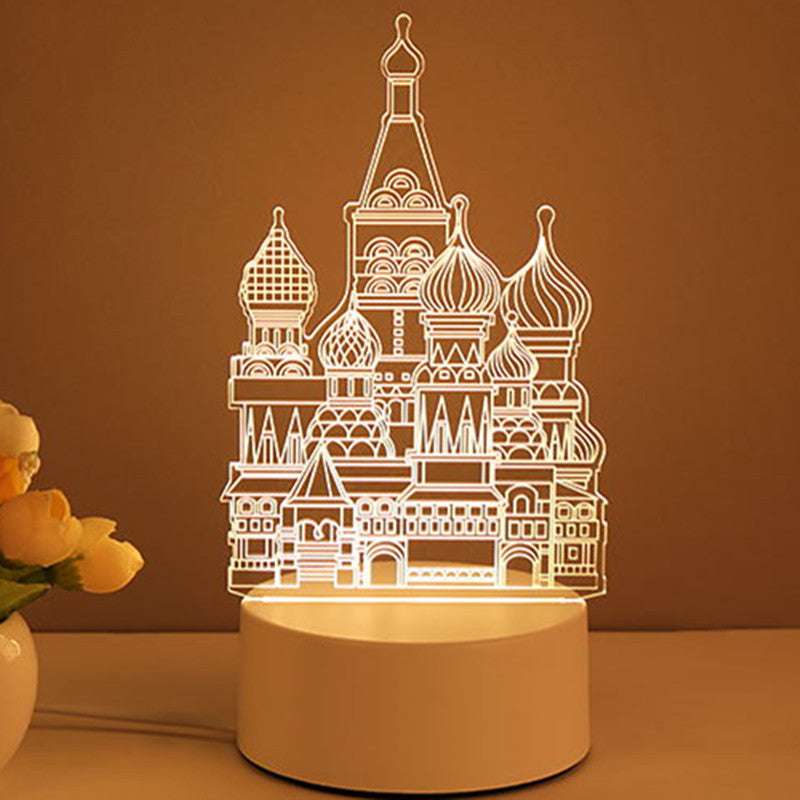 3D Illusion Unicorn Night Light – Acrylic LED Desk Lamp