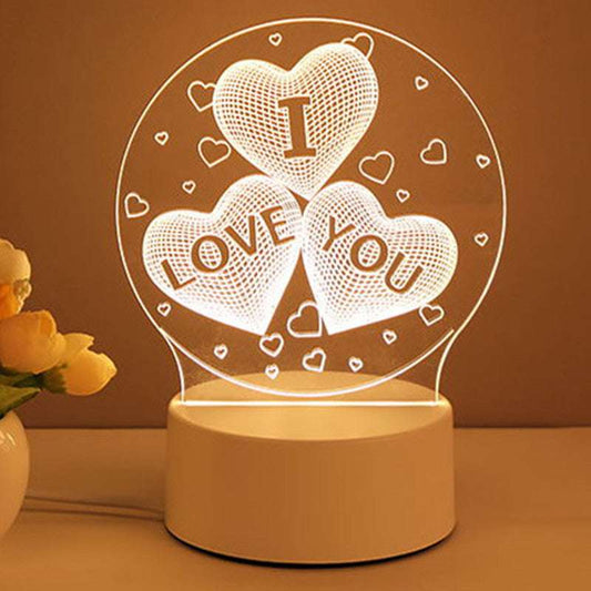 3D Illusion Unicorn Night Light – Acrylic LED Desk Lamp