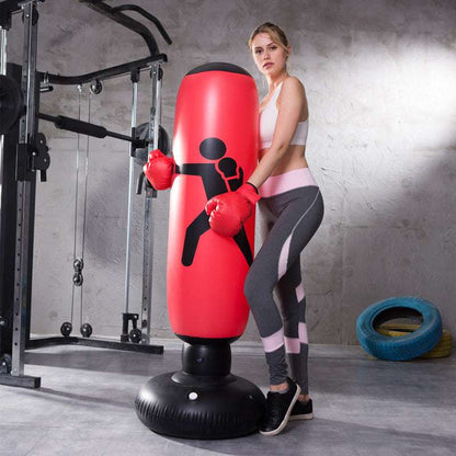 Fitness Inflatable Boxing Column Sandbag Vertical Venting Toy