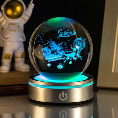 3D Crystal Night Light Lamp – Galaxy, Solar System, Constellations & More
