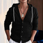 Slim-fit Hood Cardigan Casual Shirt Men