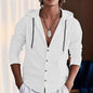 Slim-fit Hood Cardigan Casual Shirt Men