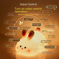 Cute Rabbit Silicone Night Light – Touch Control, Rechargeable, Kids Safe
