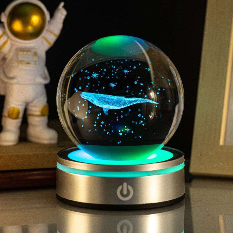 3D Crystal Night Light Lamp – Galaxy, Solar System, Constellations & More