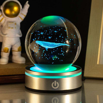 3D Crystal Night Light Lamp – Galaxy, Solar System, Constellations & More