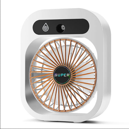Portable USB Misting Fan & Air Cooler – Rechargeable Desk Humidifier with 3 Speeds