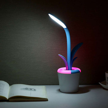 Rechargeable LED Plant Lamp – 3 Brightness Levels, Touch Control, Night Light Mode, Wireless & Portable Table Lamp