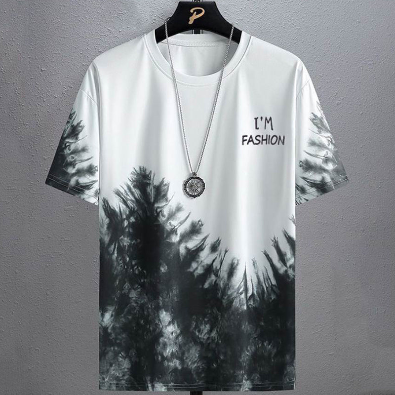 Men’s Camouflage Gradient T-Shirt – Korean Style Summer Sportswear
