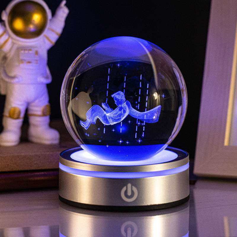 3D Crystal Night Light Lamp – Galaxy, Solar System, Constellations & More