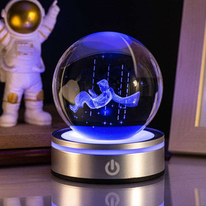 3D Crystal Night Light Lamp – Galaxy, Solar System, Constellations & More