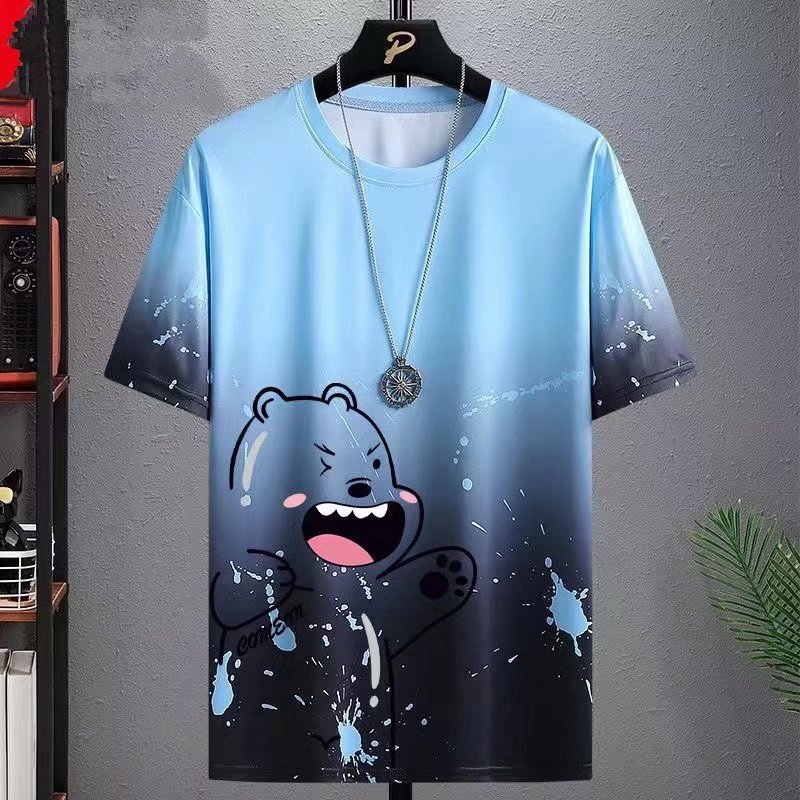 Men’s Camouflage Gradient T-Shirt – Korean Style Summer Sportswear