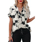 Women’s Floral Print Cardigan – 3/4 Sleeve, Lightweight Polyester