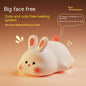 Cute Rabbit Silicone Night Light – Touch Control, Rechargeable, Kids Safe