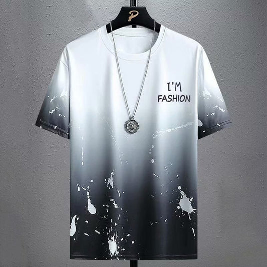 Men’s Camouflage Gradient T-Shirt – Korean Style Summer Sportswear