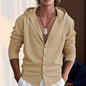 Slim-fit Hood Cardigan Casual Shirt Men