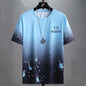 Men’s Camouflage Gradient T-Shirt – Korean Style Summer Sportswear