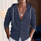 Slim-fit Hood Cardigan Casual Shirt Men