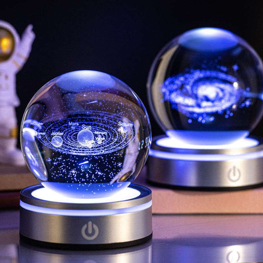3D Crystal Night Light Lamp – Galaxy, Solar System, Constellations & More