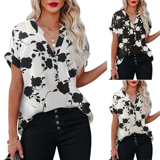 Women’s Floral Print Cardigan – 3/4 Sleeve, Lightweight Polyester
