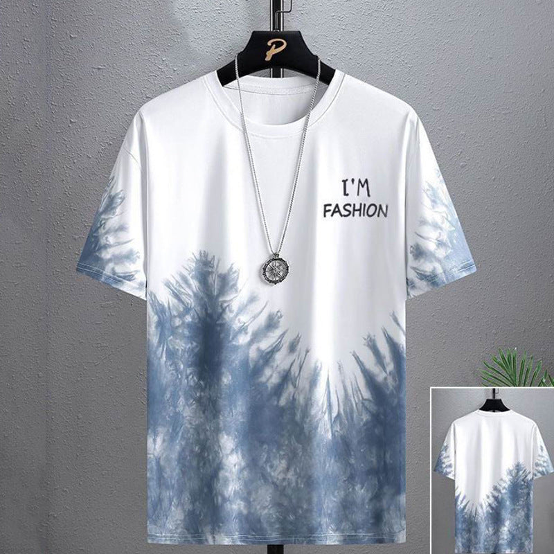 Men’s Camouflage Gradient T-Shirt – Korean Style Summer Sportswear