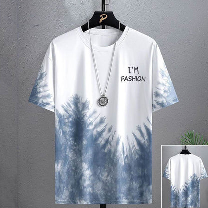 Men’s Camouflage Gradient T-Shirt – Korean Style Summer Sportswear