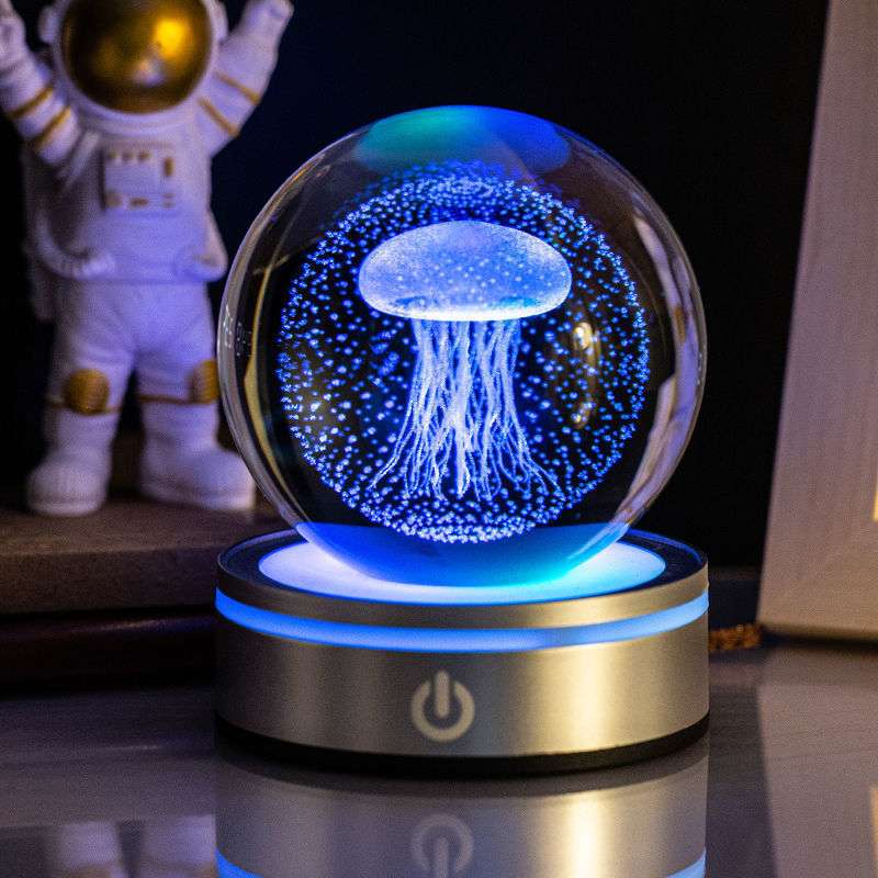 3D Crystal Night Light Lamp – Galaxy, Solar System, Constellations & More