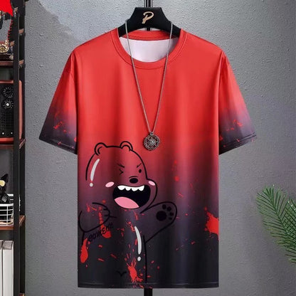 Men’s Camouflage Gradient T-Shirt – Korean Style Summer Sportswear