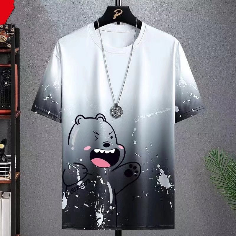 Men’s Camouflage Gradient T-Shirt – Korean Style Summer Sportswear