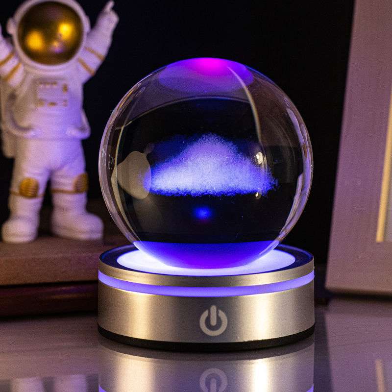 3D Crystal Night Light Lamp – Galaxy, Solar System, Constellations & More