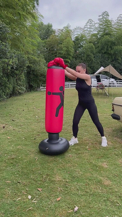 Fitness Inflatable Boxing Column Sandbag Vertical Venting Toy
