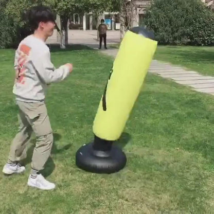 Fitness Inflatable Boxing Column Sandbag Vertical Venting Toy